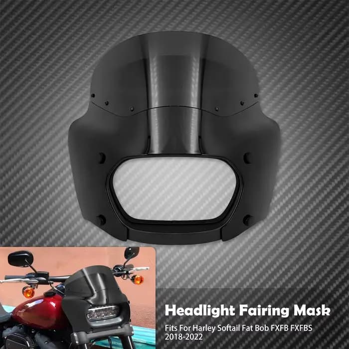 Carénage de moto ABS noir pour Harley Softail Fat Bob, FXFB, FXFBS, 2018-2023, 2024, lampe de sauna,