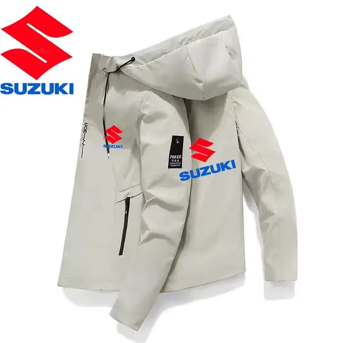 Blouson Moto Suzuki - Veste Coupe-Vent Homme Printemps/Automne - Manteau - Streetwear Tendance - Blo