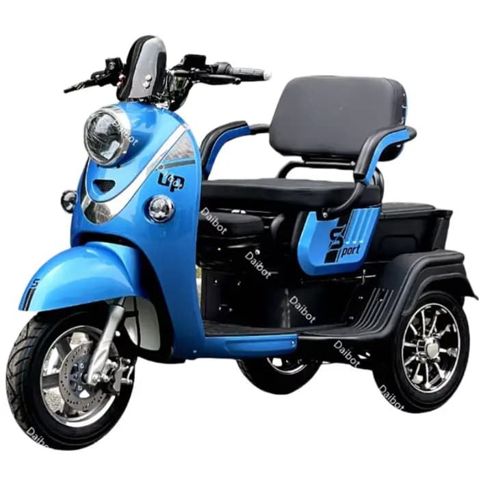 Tricycle électrique pour personnes âgées, Scooter de mobilité à trois roues avec siège de passager p
