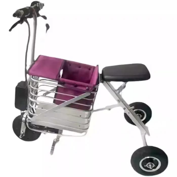 Tricycle électrique pliant pour adultes et personnes âgées, scooter de mobilité familial léger, batt