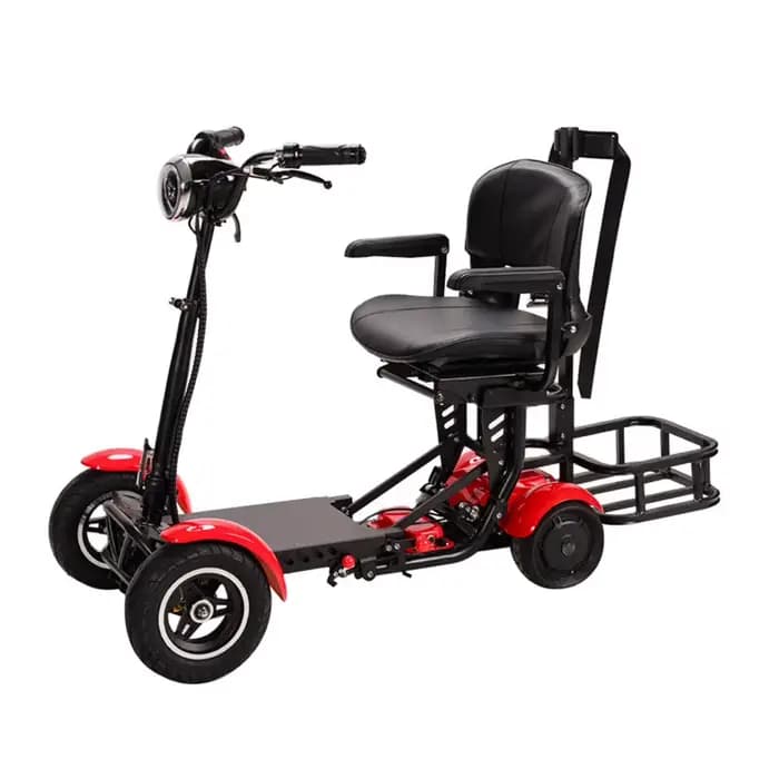 Trottinette Électrique Pliable à 4 Roues de 10 Pouces, avec Chariot de Golf et Accoudoir, 800W, pour