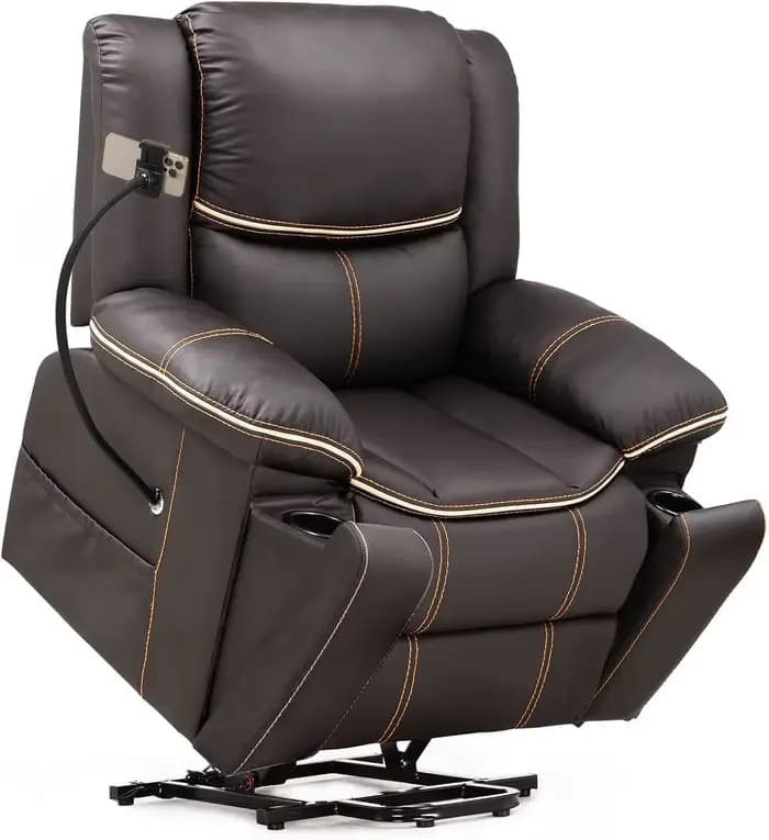 Fauteuil inclinable Power Lift avec support pour téléphone, canapé de massage, sièges de cinéma mais
