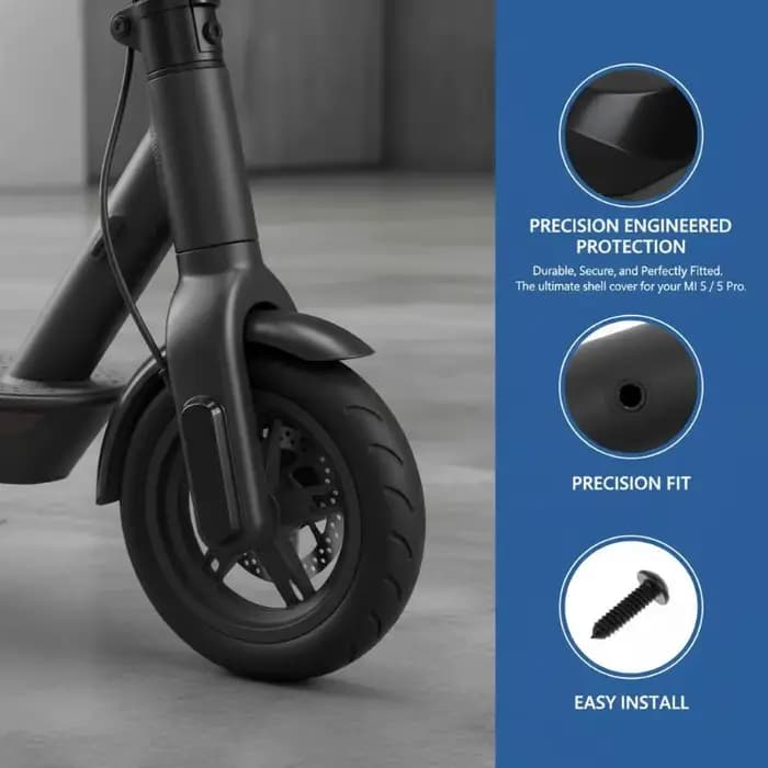 Protection de cadre et de fourche avant pour trottinette 5 5 Pro – Coque en plastique durable pour l
