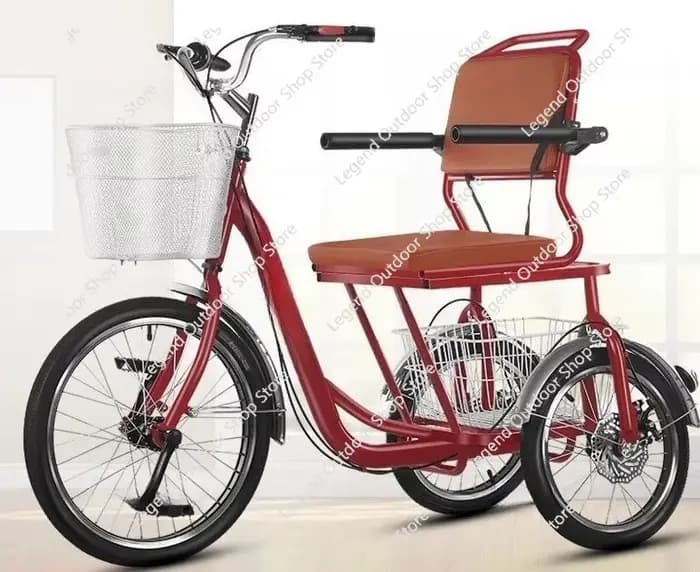 Tricycle pour personnes âgées, pédale pour adultes, vélo à trois roues pour personnes âgées, course 