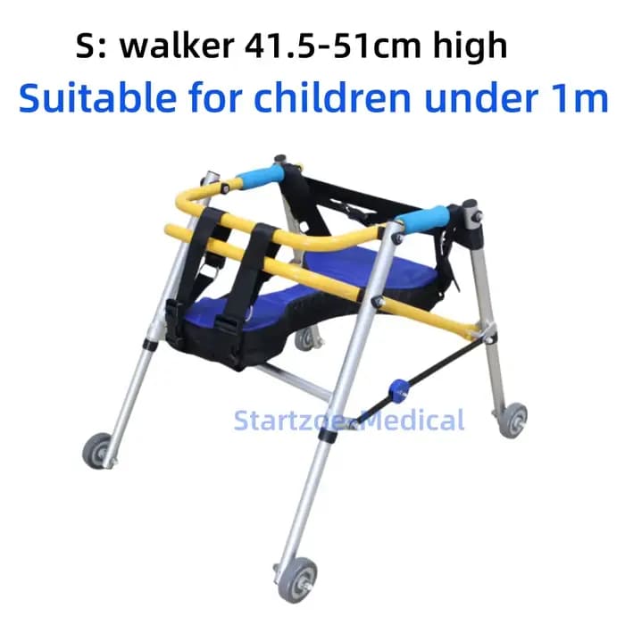 Marchette d'hémiplégie pour enfants avec coussin, aide à la marche debout pour la récupération, alum