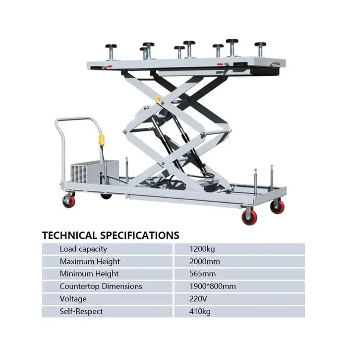 Plateforme élévatrice mobile hydraulique à deux colonnes pour usage domestique, capacité 1 tonne, ha