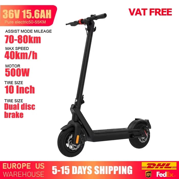 Trottinette électrique pour adultes HUANCI X9, 15,6 Ah, 550 W, 48 V, 40 km/h, trottinette électrique