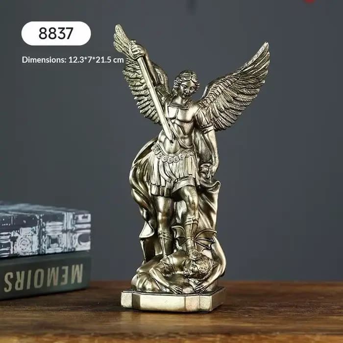 Statue de Saint Michel pour l'autel de l'église, décoration intérieure, protection de la maison, scu