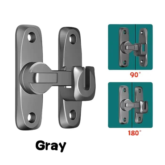 Serrure de porte rabattable à 90/180 degrés, 5 couleurs, boulons de sécurité pour la maison, loquet 