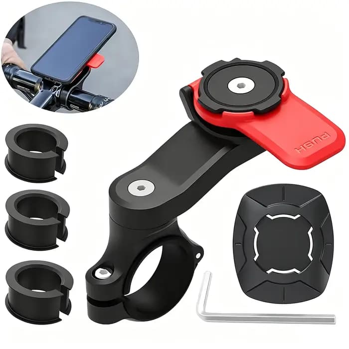 Support universel pour smartphone QUAD LOCK avec amortisseur de vibrations pour guidon de moto, vélo