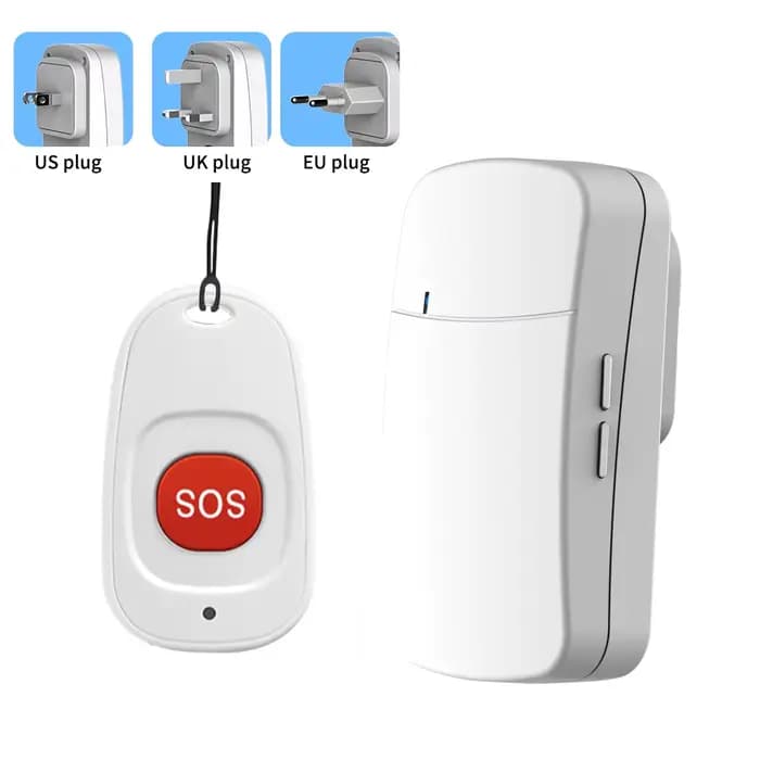 Bouton d'urgence SOS sans fil pour personnes âgées et patients – Téléavertisseur pour soignants avec