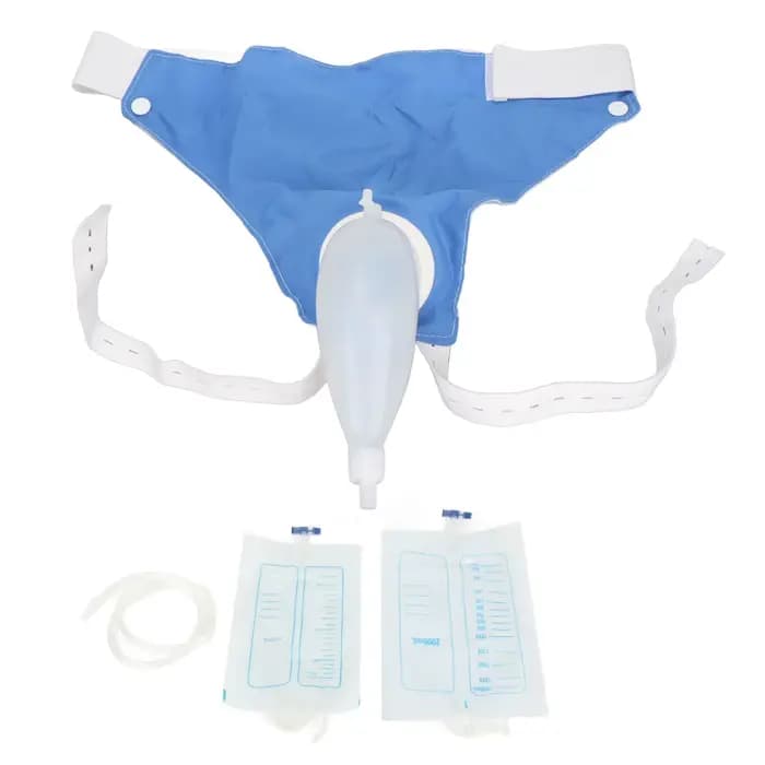 Sac de collecte d'urine réutilisable en silicone pour homme, collecteur d'urine masculin, design erg