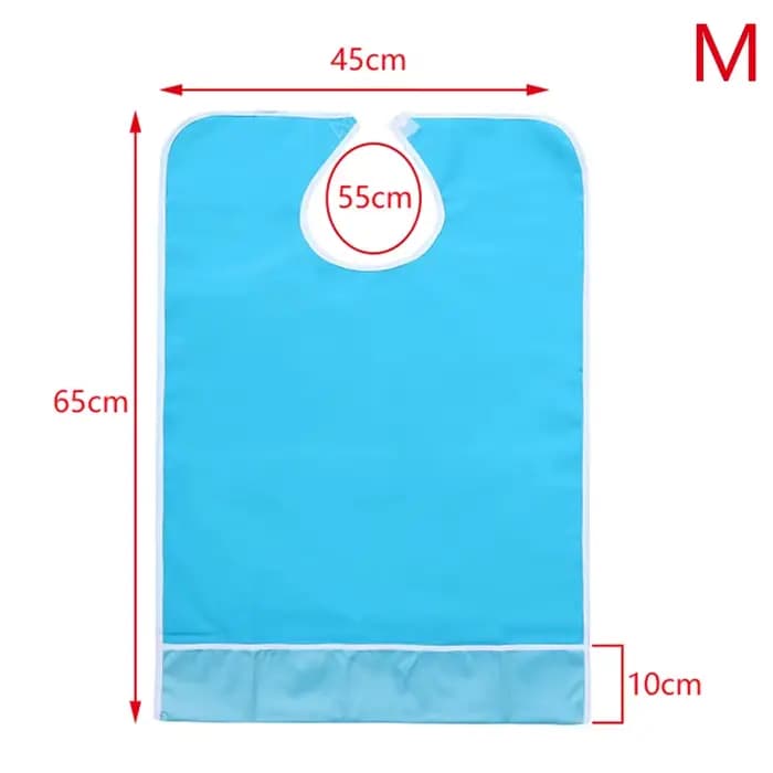 Bavoirs imperméables pour adultes, tablier avec poche, réutilisable, pour personnes âgées, sans huil