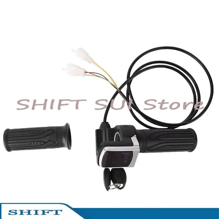 Accessoires pour scooter électrique 24V avec clé, levier d'accélérateur, écran LED