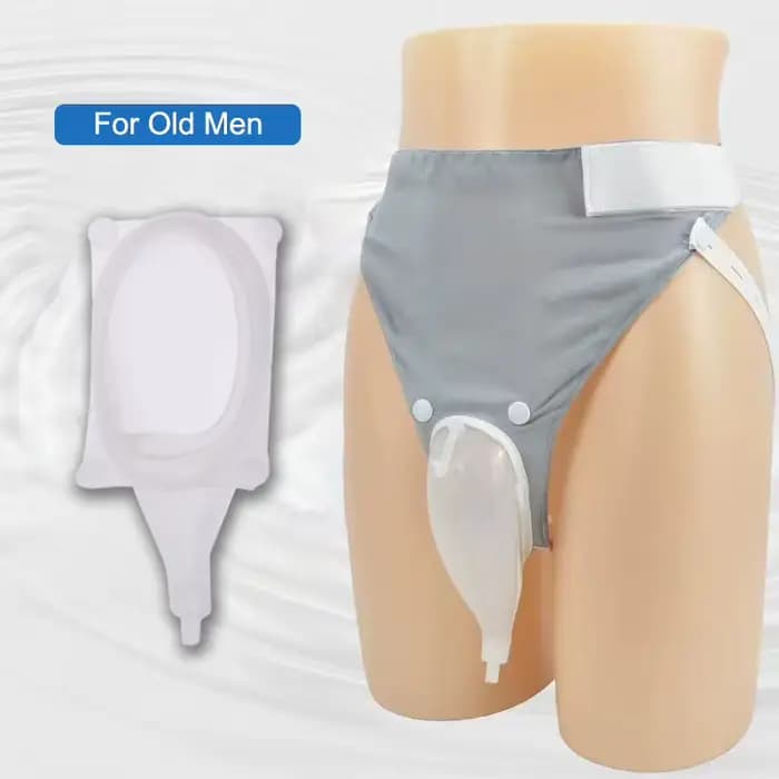 Sac collecteur d'urine en Silicone hypoallergénique réutilisable avec cathéter pour hommes adultes f