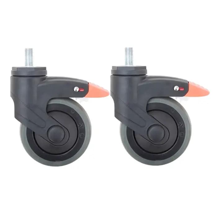 JayCreer Roue de frein de 4 pouces pour fauteuil roulant de douche, chariots médicaux...