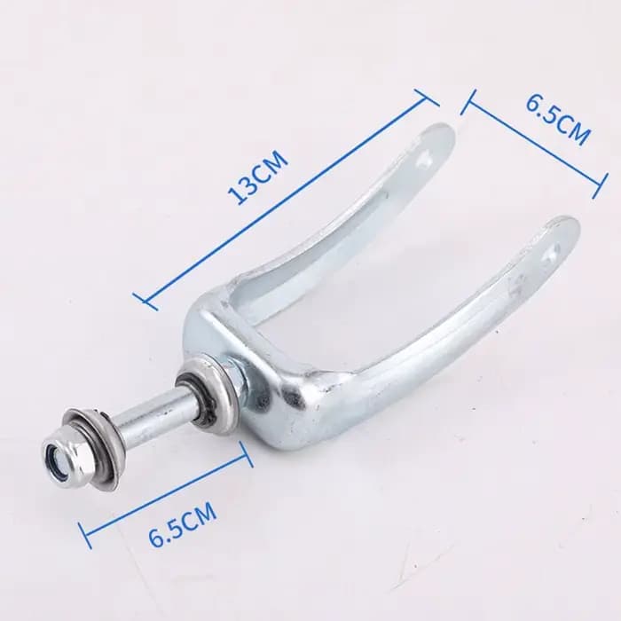 Fourche en acier pour fauteuil roulant, roue avant résistante à l'usure, support de roue avant avec 