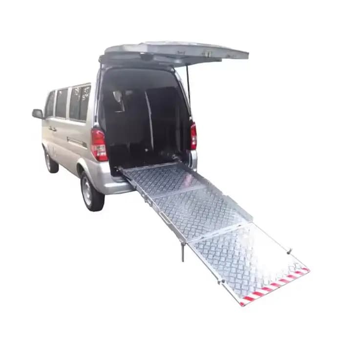 Rampe de levage manuelle en aluminium pour fauteuil roulant de voiture, camion pliable, accessible p