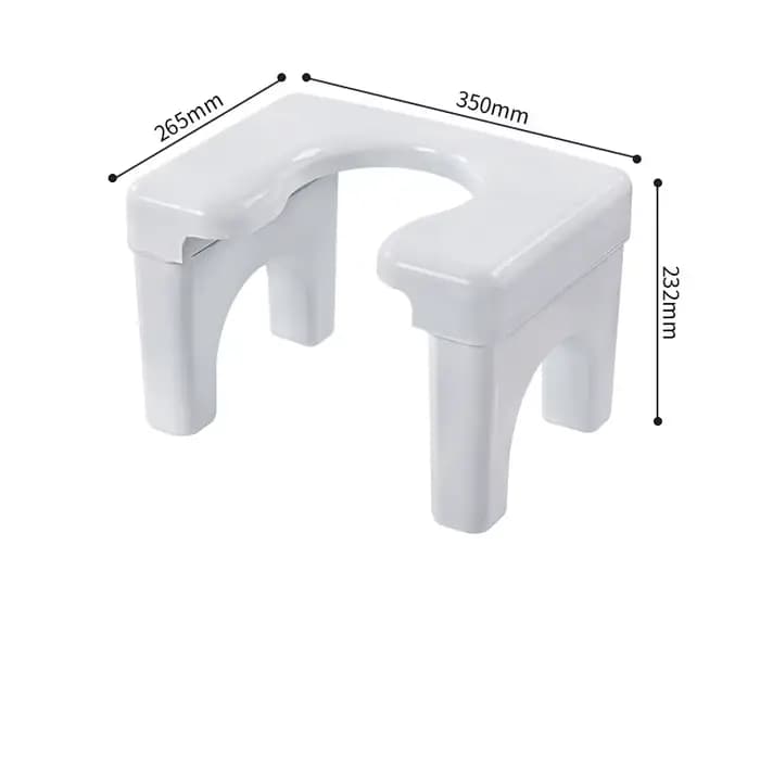 Chaise de toilette à accroupir antidérapante, mobile, portable, avec panneau élargi, facile à nettoy