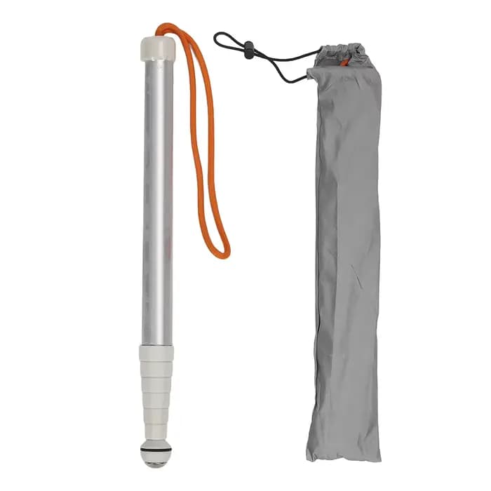 Canne de coulée ennemi télescopique en métal antichoc, canne ennemi portable avec sac de rangement p