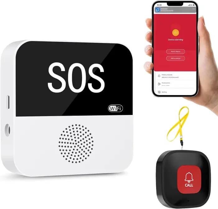 Système de bouton d'appel SOS sans fil WiFi intelligent pour soignant, bouton SACSystem d'urgence po