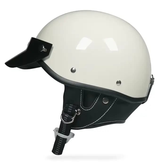 Casque de moto vintage rétro, demi-casque de scooter, casque Cruiser Prince