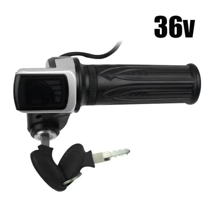 Poignée d'accélérateur pour Scooter électrique 36V/48V/60V, avec verrouillage à clé, indicateur d'al