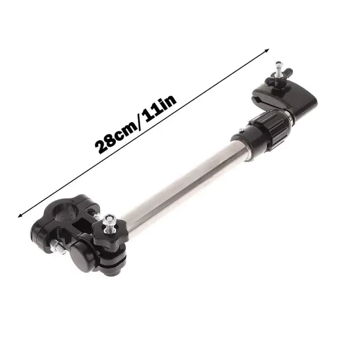 ✰ ✪ Support de parapluie pour fauteuil roulant et poussette, avec poignée en acier inoxydable, pince