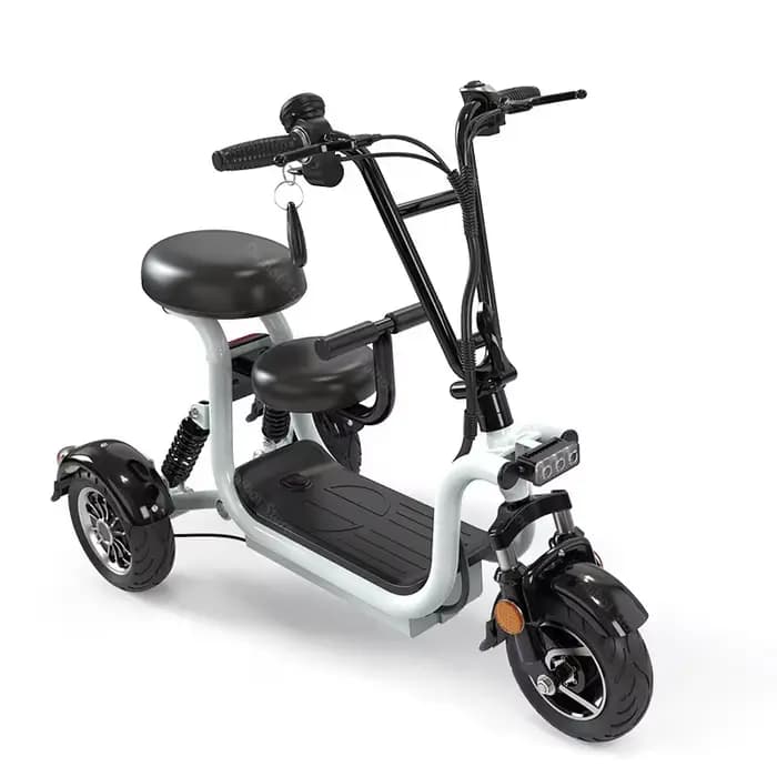 Mini Tricycle Électrique de 10 Pouces pour Parent et Enfant, Scooter à Trois Roues, Moteur Sans Bala