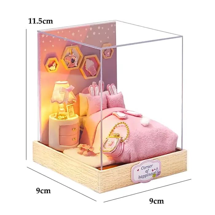 Mini maison de beurre en bois, modèle assemblé, kit de construction de petite maison, jouets de puzz