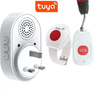 Topvico Tuya Bouton d'urgence WIFI pour personnes âgées, Bracelet d'alarme SOS sans fil, Montre de r