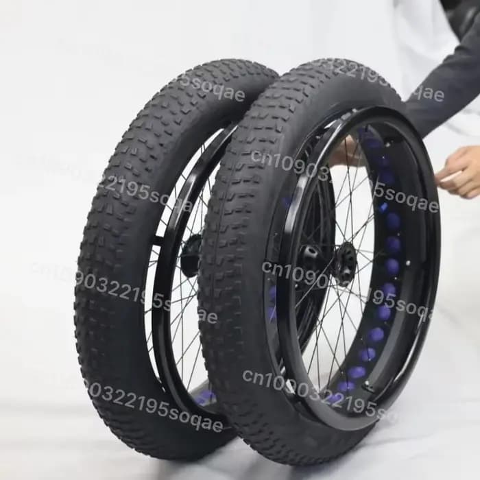 Roue de fauteuil roulant à pneu large de 24 pouces x 4.0, pneu de plage, roues de neige, pièces de r