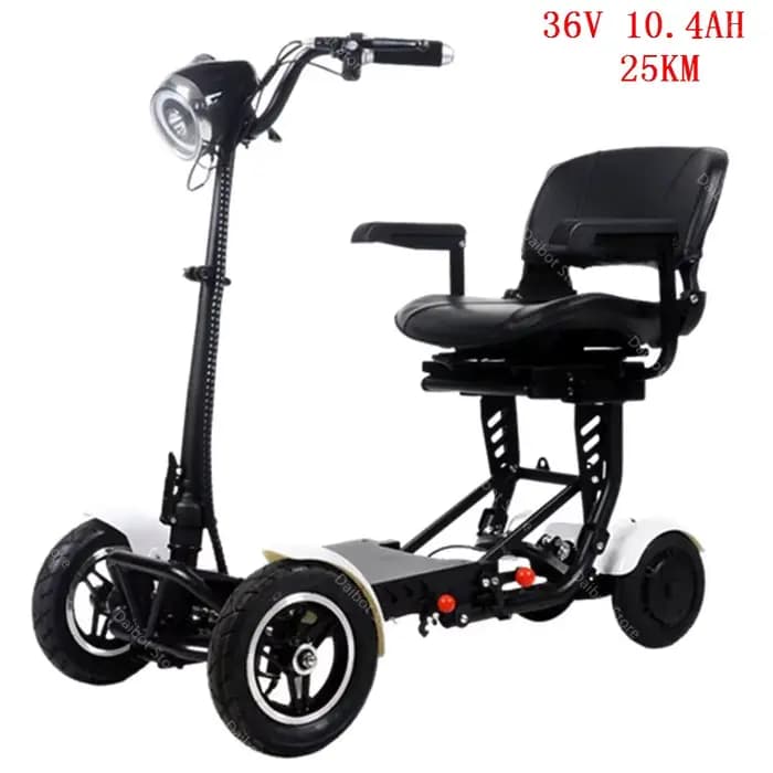 Scooter de mobilité pliable multi-Terrain pour adultes avec 4 roues scooter électrique à batterie 10