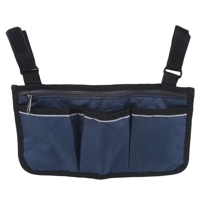 Sac pour fauteuil roulant, pochette étanche avec bande réfléchissante sécurisée, rangement de marche