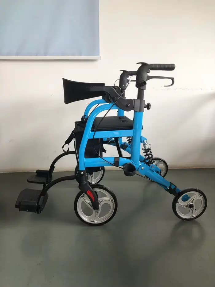 Elmaingenitwalking Assist Rollator, Marcheur pliant en alliage d'aluminium, Shopping, Aide à la mobi