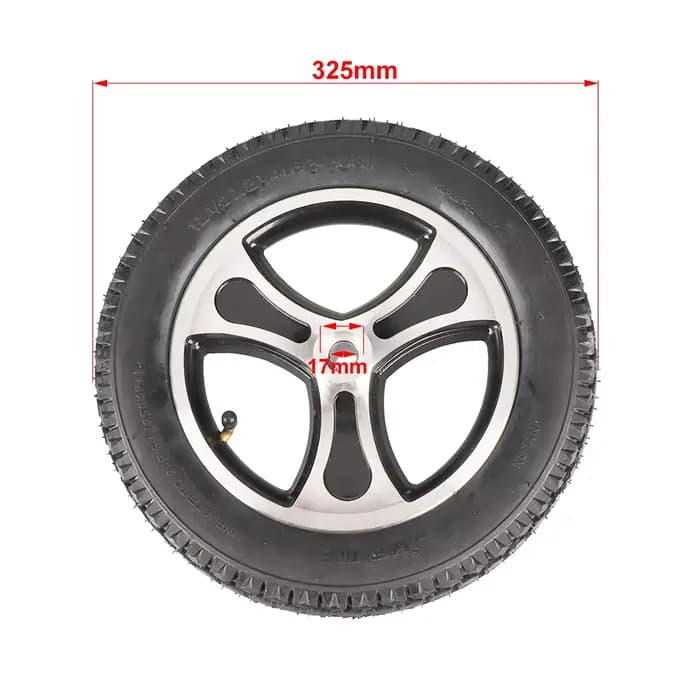ElmainElectric-Chambre à air pneumatique pour fauteuil roulant, roues arrière 12 pouces, 12 1/2x2, 1