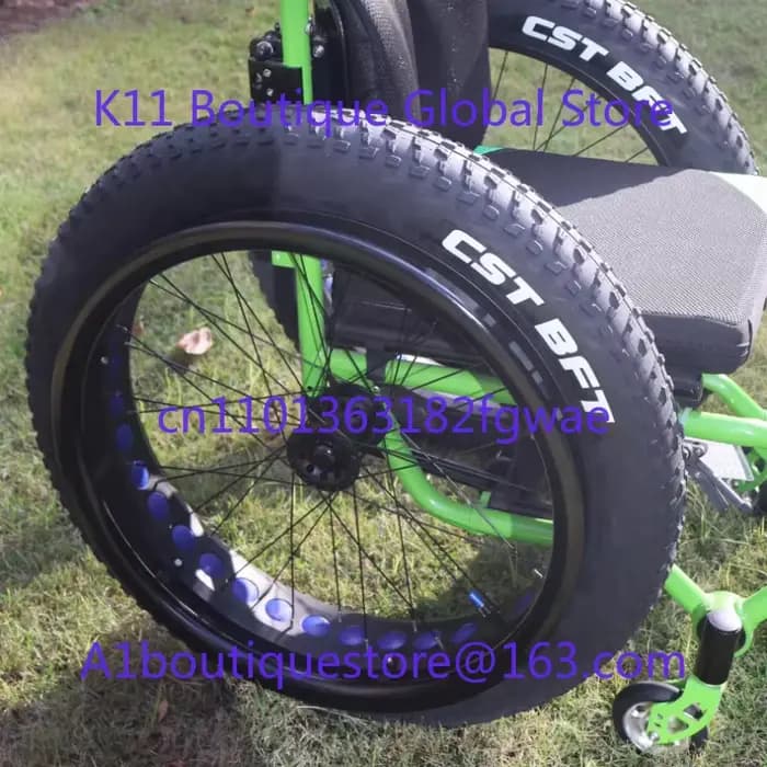 Roue arrière de secours pour fauteuil roulant de 24 pouces, grosse roue de plage