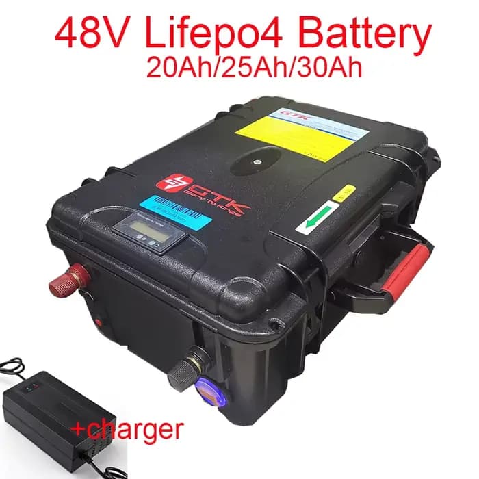 GTK Lifepo4 48V 25Ah 20Ah 30Ah 40Ah 50Ah batterie au lithium avec BMS pour fauteuil roulant 500W 1KW