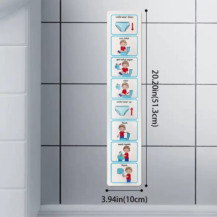 Tableau d'entraînement aux toilettes, compétences de vie, formation aux toilettes, planificateur vis
