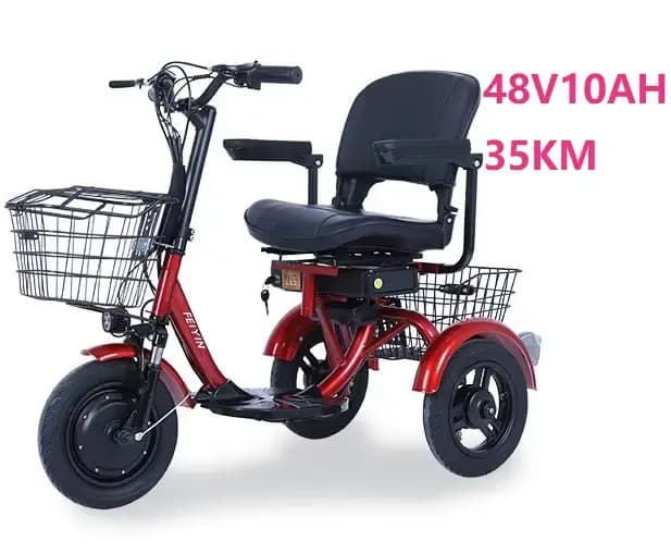 Vélo de ville électrique pliable à 3 roues, en titane, avec siège, vente en gros en Chine