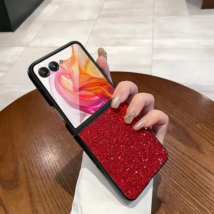 Coque de téléphone de luxe scintillante à couleur unie pour Motorola Razr 70 60 50 40 Ultra 2025 202