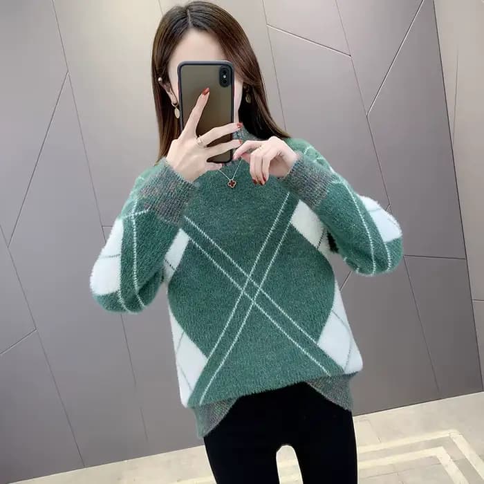 Pull chaud pour femme, ample, col mi-haut, à la mode, chemise à Base épaisse, nouvelle collection au