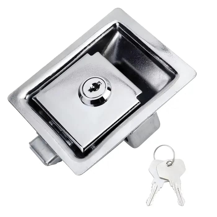 Blanc - Serrure de porte RV en acier inoxydable, serrure de remorque, adaptée pour : RV, camping-car