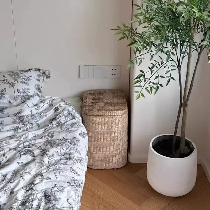 Petite armoire de chevet Simple en rotin, unité de rangement multifonction pour la maison, chambre à