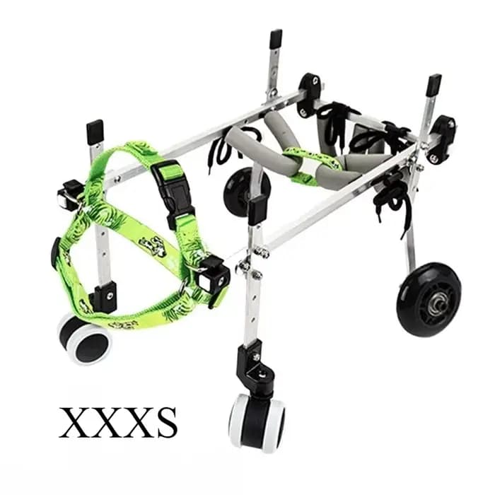 Fauteuil roulant pour chien à 4 roues, harnais pour pattes arrière, fauteuil roulant d'assistance po