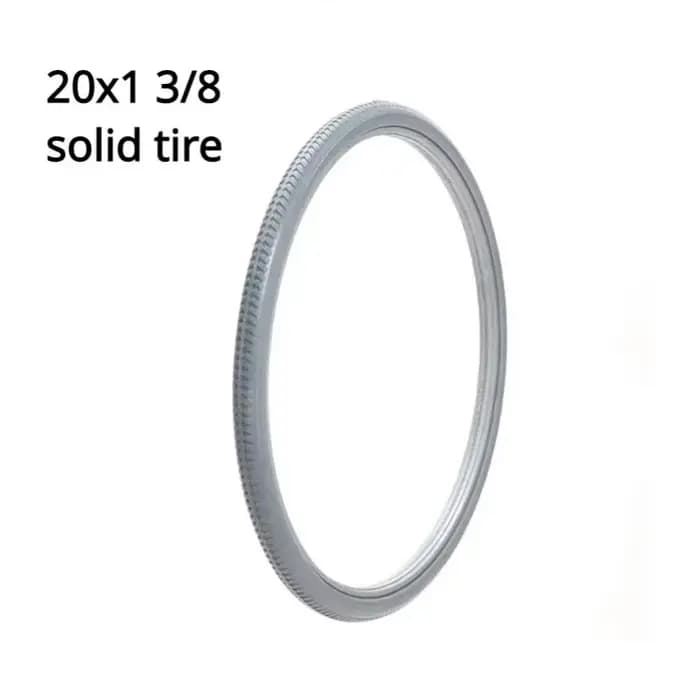 Pneu solide de 20/22/24/26 pouces 20/22/24/26X1 3/8, roue gonflable sans pneu solide pour roue arriè