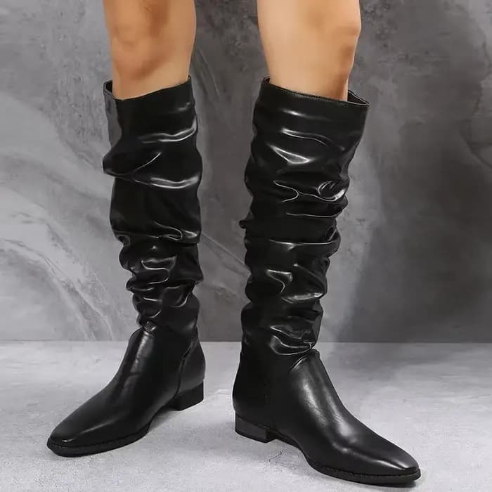 Femmes bottes longues nouvelles bottes pour femmes mode bout pointu bottes hautes confortable mi tal