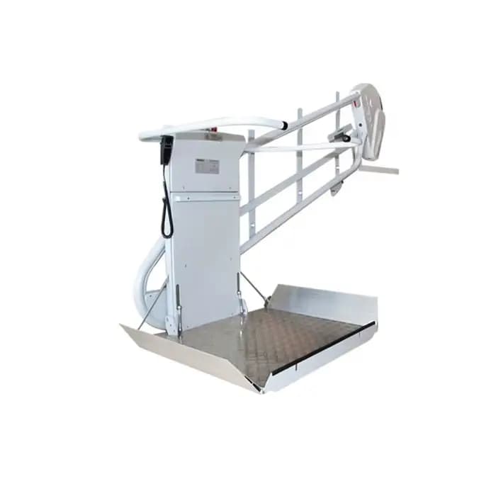 Plate-forme élévatrice suspendue en pente pour handicapés, sans barrière, moteur de piste d'escalier