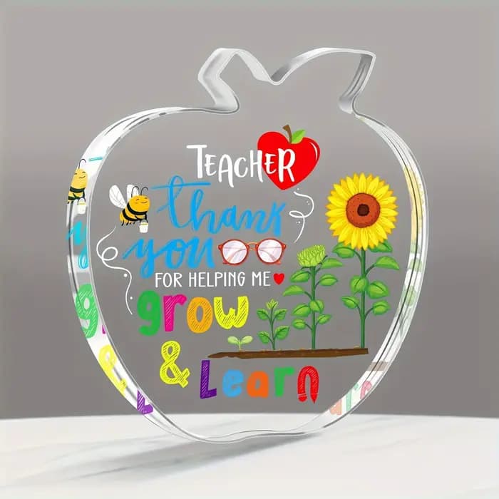 Cadeaux d'appréciation des enseignants pour les femmes, merci de m'aider à grandir et à apprendre le