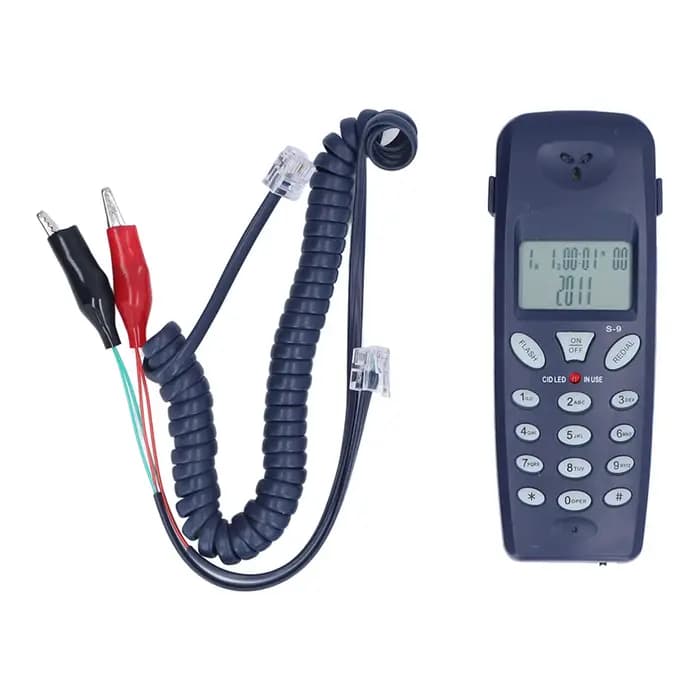 Téléphone fixe filaire, affichage d'identification d'appel FSK/DTMF, écran LCD à 12 chiffres, foncti